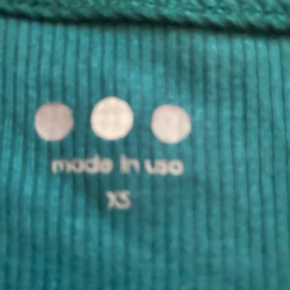 Three Dots Long Green Cardigan, size XS - Picture 3 of 3